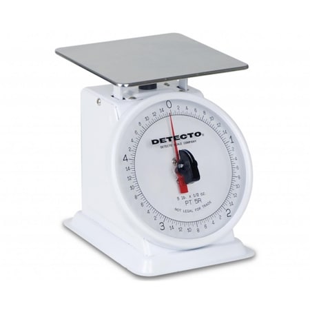Cardinal Scale 5.75 x 5.75 in. Top Loading Rotating Dial Scale with Stainless Steel- 5 lbs PT-5-SR